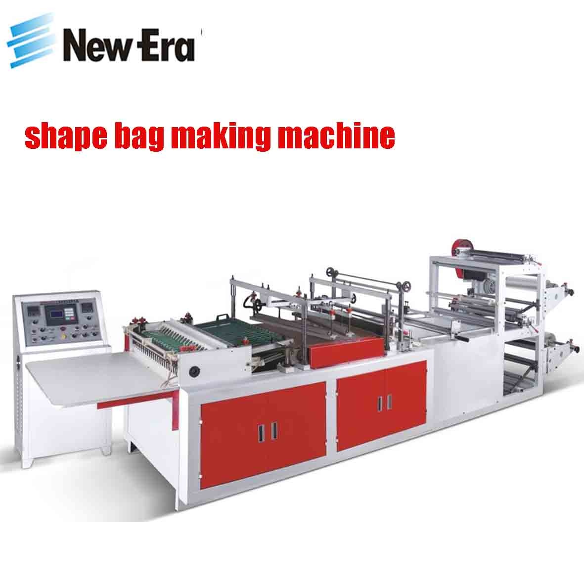 Shape bag making machine